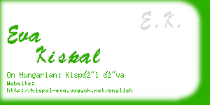 eva kispal business card